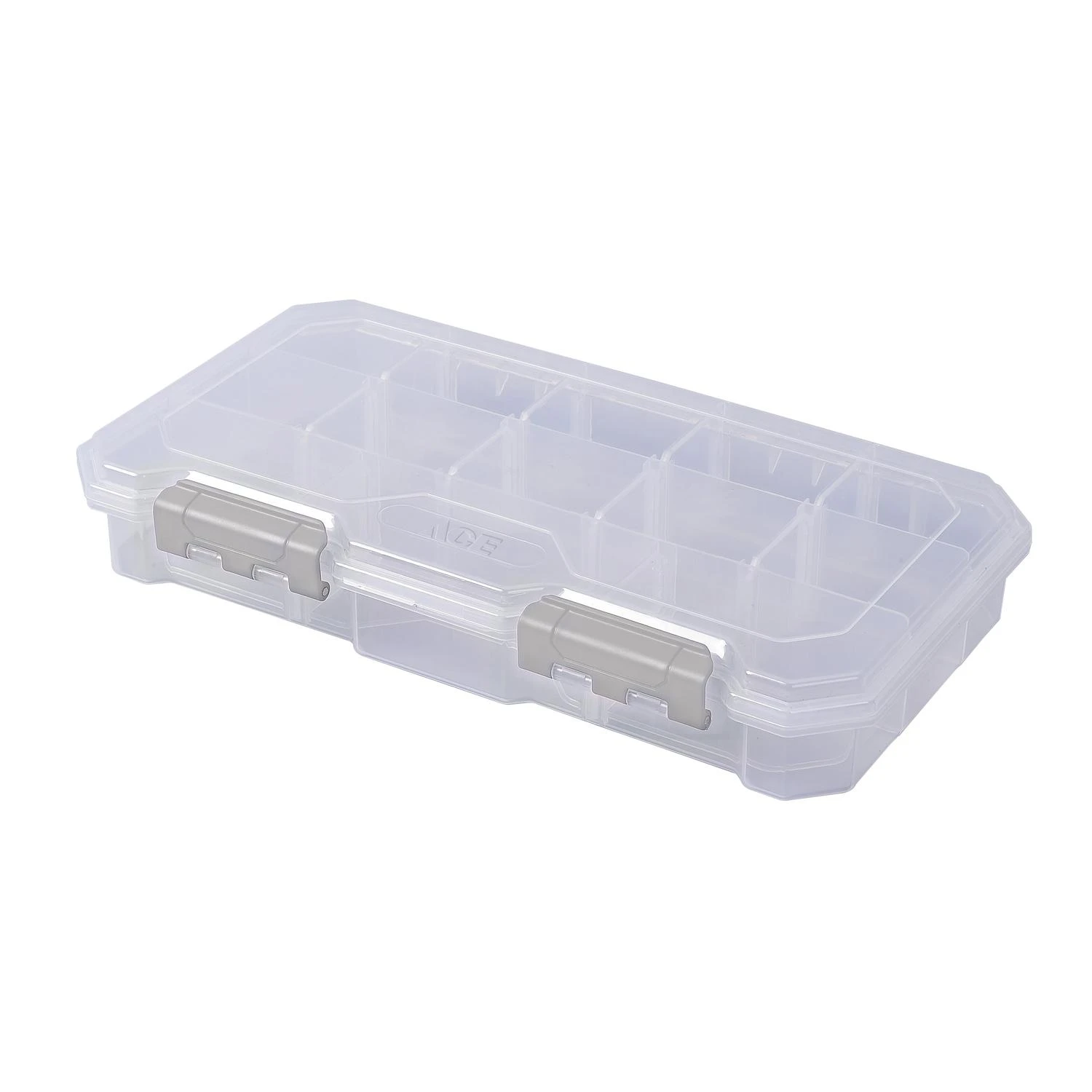 Ace 7 Inch Wide X 2 Inch High Clear Plastic Storage Box With 13 Compartments