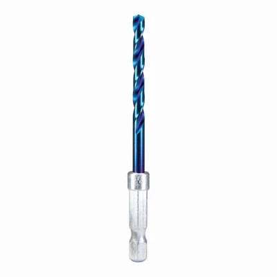 Spyder Mach-blue Impact Twist Drill Bit, 11/64 In., 1/4" Shank