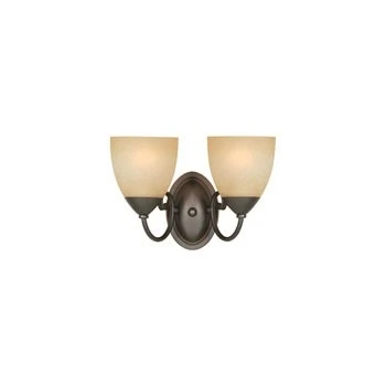 Hardware House Berkshire 2-light Bath/wall Light Fixture, Classic Bronze, 12-1/4" X 8-1/4"
