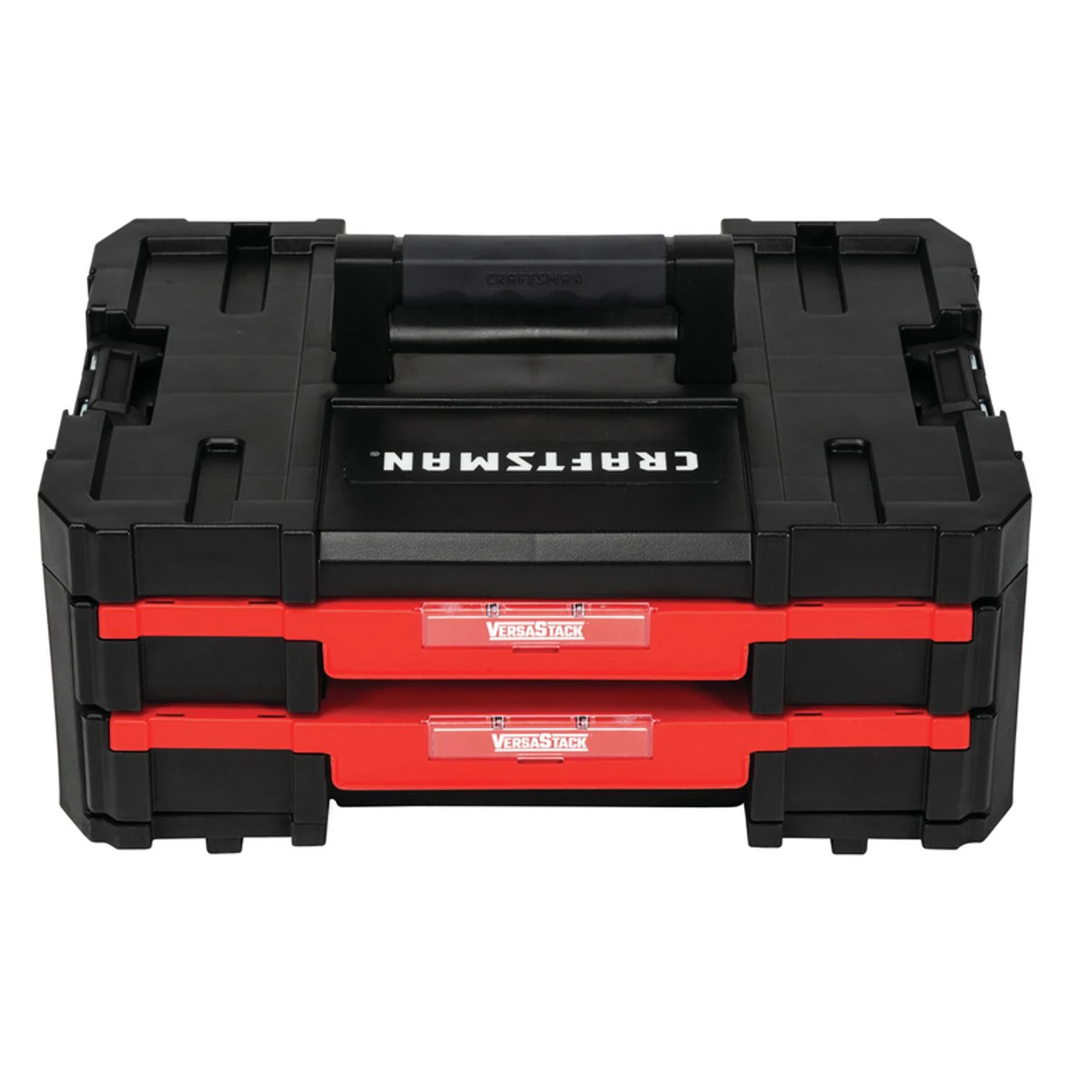 Craftsman Versastack 17 In. 2-drawer Tool Box 488 Cu In Black/red