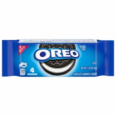 Oreo Original Sandwich Cookies, 4 Cookies, 1.59 Oz.
