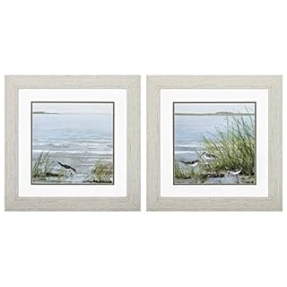 Propac Images Afternoon On Shore Framed Wall Art Set Of 2