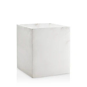 Kassatex Alabaster Wastebasket For Bathroom Or Office Use