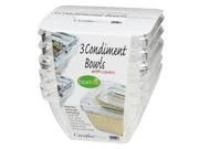 Creative Bath Products Inc Condiment Bowls Set Of 6 Clear 22 Ounce Capacity
