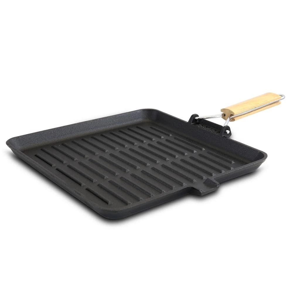 Gibson General Store Addlestone 14 Inch Pre-seasoned Cast Iron Grill Pan With Handle