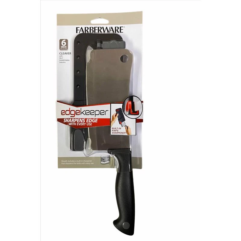 Farberware 6 Inch Stainless Steel Cleaver With Polypropylene Handle, 2 Pieces
