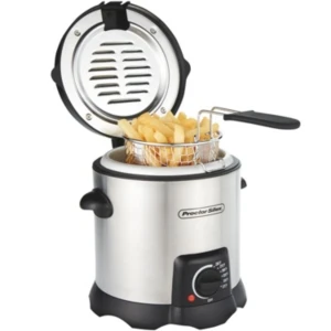 Hamilton Beach And Proctor-silex 1 Quart Compact Deep Fryer, Silver