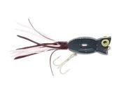 Arbogast Hula Popper Fishing Lure 2 1/4-inch Black With Black/white Skirt