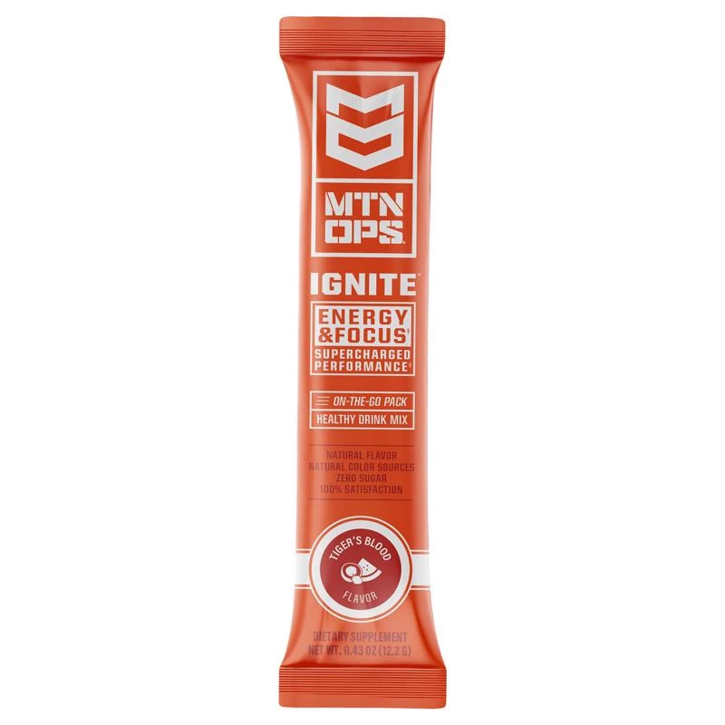Mtn Ops Ignite Tigers Blood Energy Drink Mix Powder Pouch 0.42 Lbs