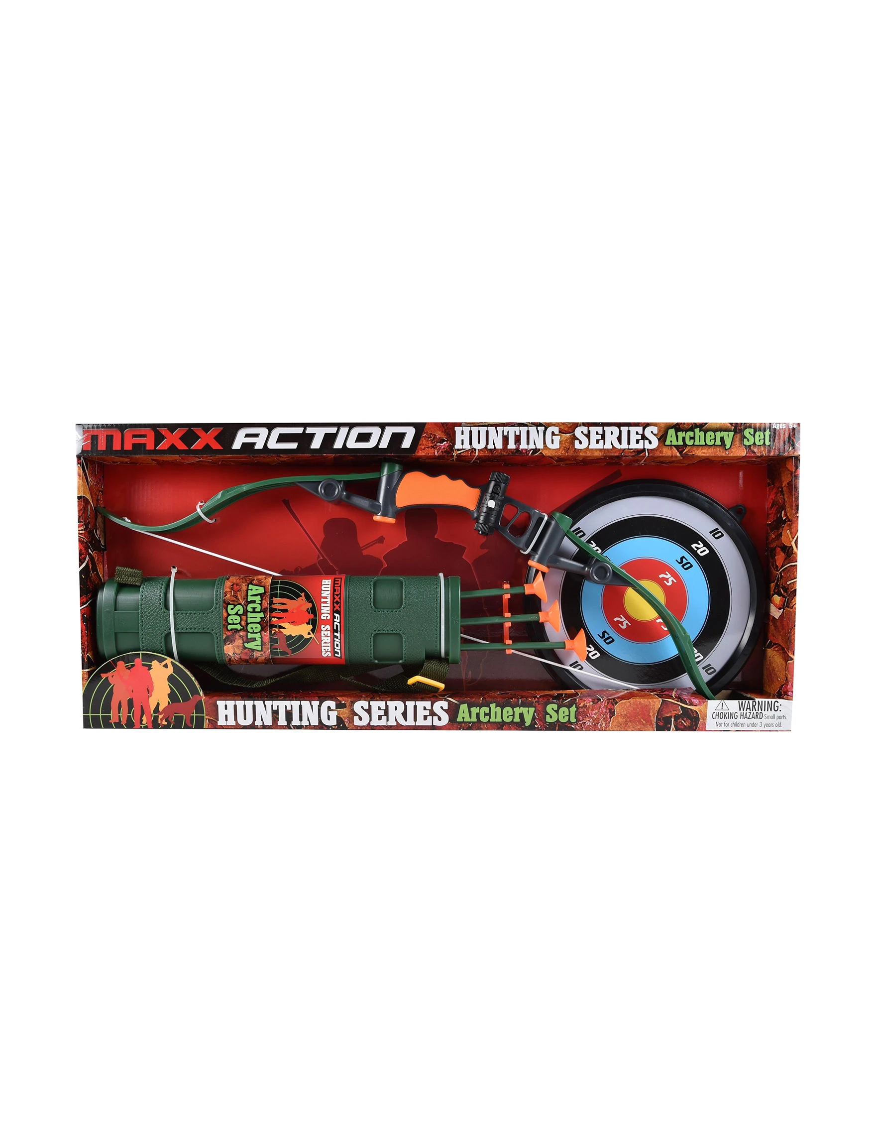 Maxx Action Hunting Series Toy Archery Bow & Arrow Set With Target And Accessories