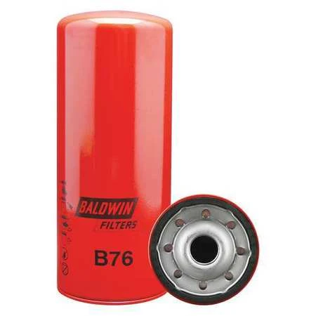 Baldwin B76 Spin-on Oil Filter, 10-7/16" Length, 4-1/4" Diameter, 18 Micron Rating