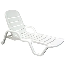 Adams Mfg Corp Slat Seat Resin Patio Chaise Lounge Outdoor Furniture