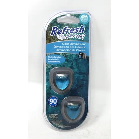 Refresh Your Car Odor Elimination Marine Paradise 2 Count