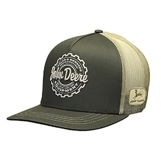 John Deere Men's Olive Mod Flat Bill Cap Hat Model Lp68656