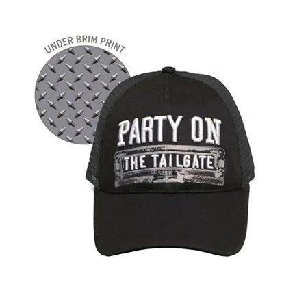 Men's Farm Boy Party On The Tailgate Hat/cap - Black - Model F13080725