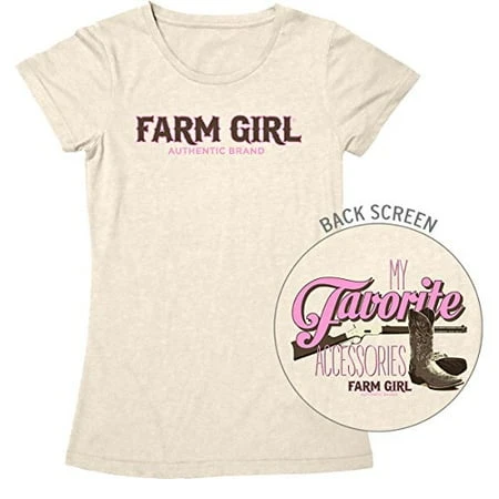 Farm Girl My Favorite Accessories Ladies T-shirt Medium Size