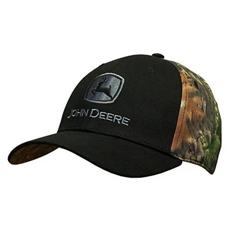 John Deere Black And Camo Men's Adjustable Hat