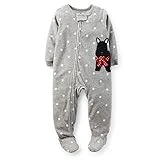 Carter's Toddler Girls' Microfleece Footed Holiday Pajamas, Size 2t, Multicolor