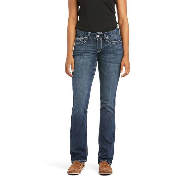 Ariat Women's Real Mid Rise Ivy Straight Leg Jeans - Stylish And Comfortable Fit