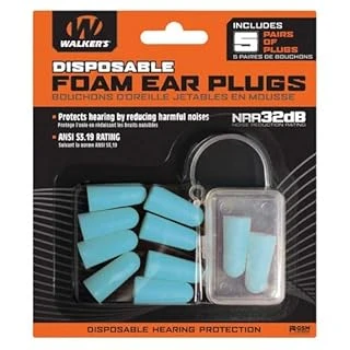 Walkers Gwpfp5Pktl Foam Ear Plugs 32 Db Teal 5 Pack