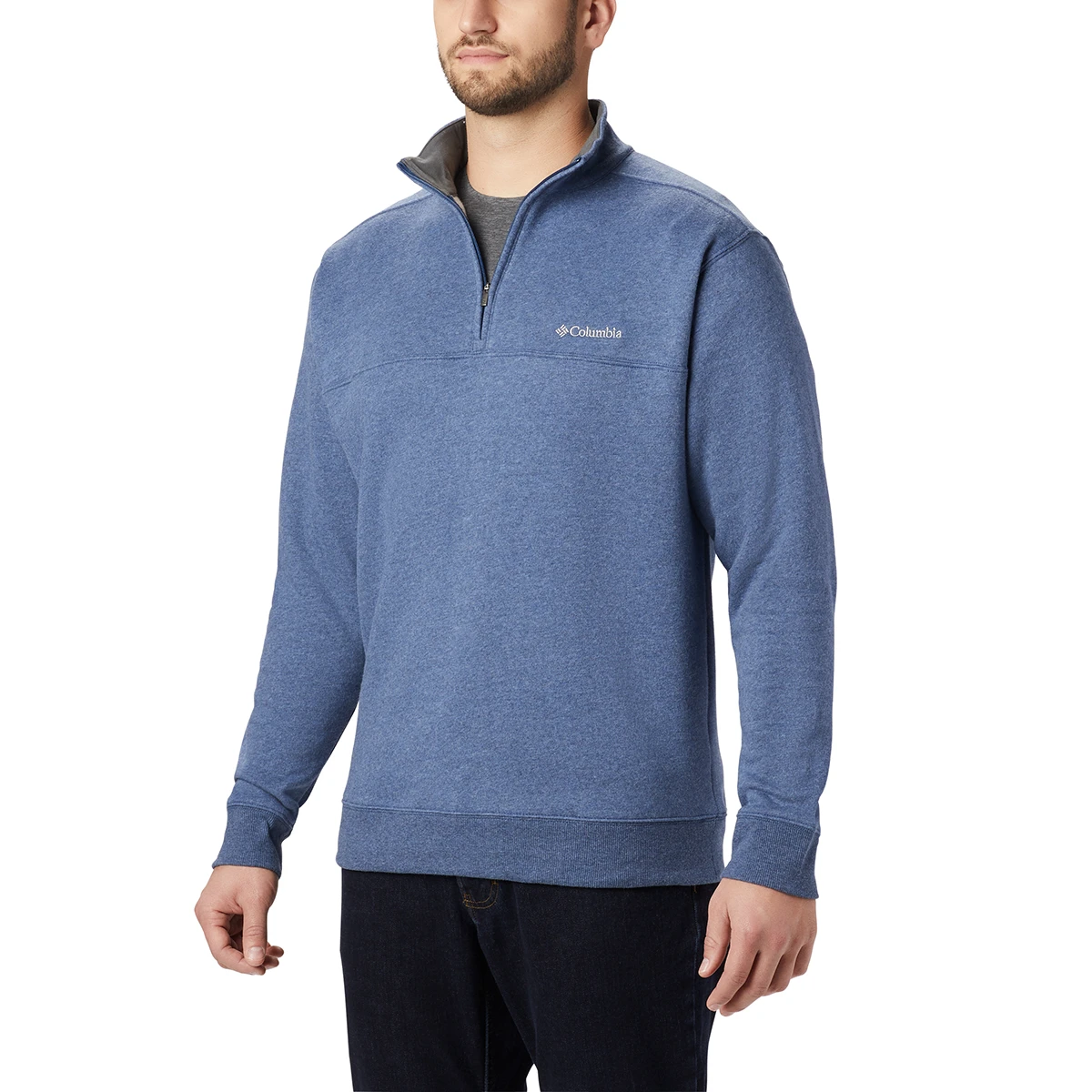 Columbia Men's Hart Mountain Ii Half Zip Pullover - Large - Carbon Heather