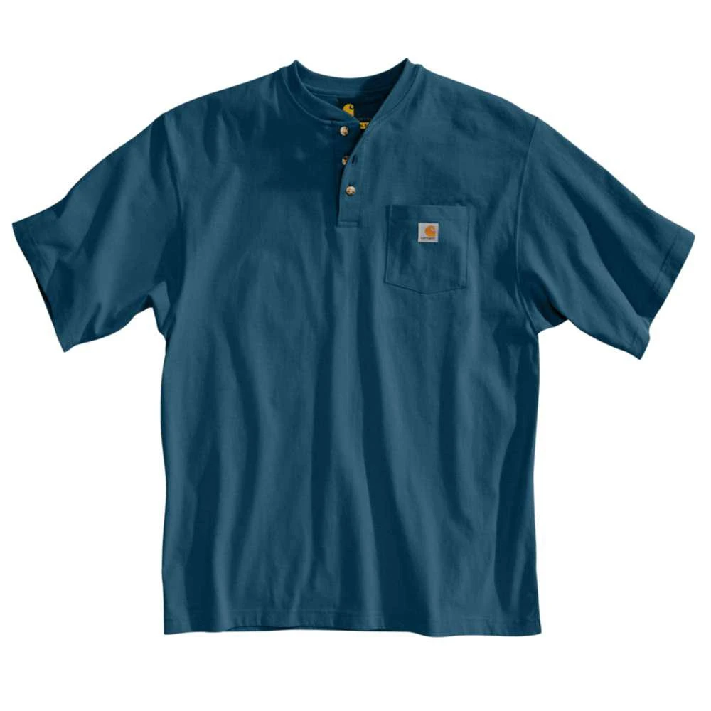 Carhartt Men's Regular Large Stream Blue Cotton Short-sleeve T-shirt K84 Model