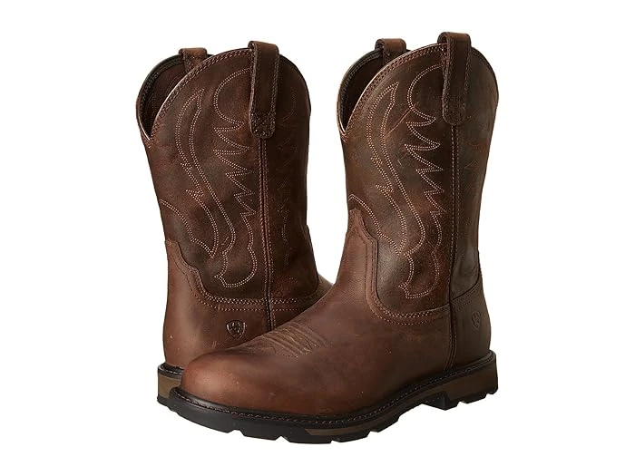 Ariat Men's Groundbreaker Pull-on Work Boots, Brown, Model 10014238, Size 13 M Us