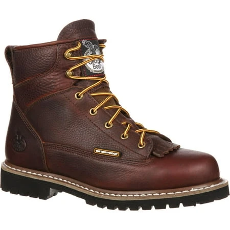 Georgia Men's 6" Waterproof Lace-to-toe Work Boots Model Gbot052