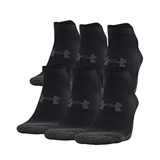 Under Armour Ua730-u6775p6-001 Unisex Performance Tech Low Cut Socks, Black & Graphite - 6 Pairs