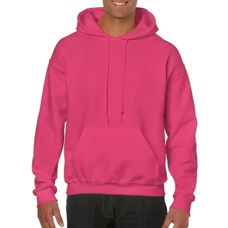 Gildan Men's Heavy Blend Pullover Fleece Hoodie, Size M, Heliconia Color