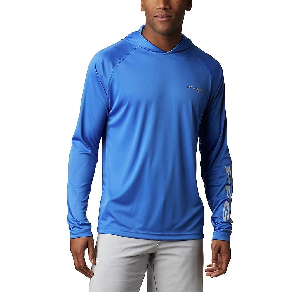 Columbia Men's Pfg Terminal Tackle Hoodie - Medium - Vivid Blue/cool Grey