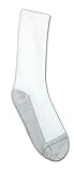 Extra Large Loose Fit Stay Up Crew Socks For Men And Women - White