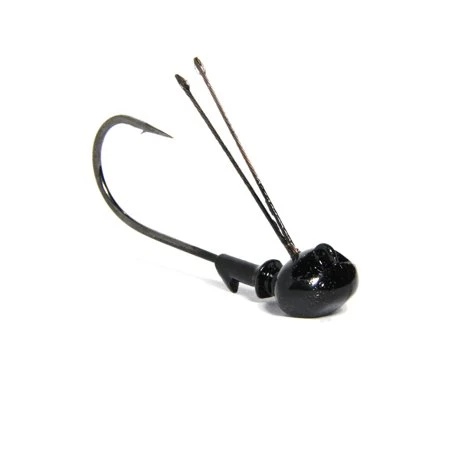 Jig Head Fishing Hooks  Stealth HD 3 Pack  3/16 Ounce  Black