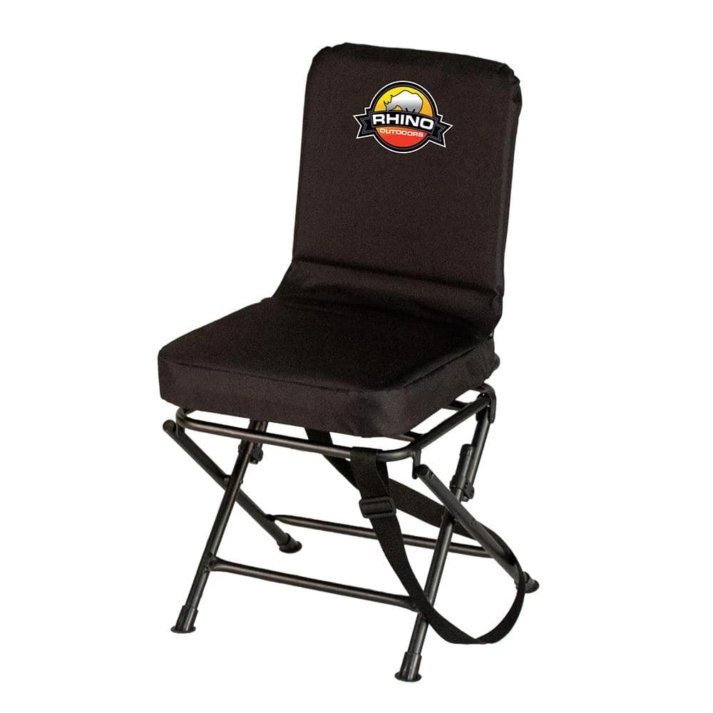 Rhino Foldable Swivel Hunting Chair, Black, Model Rc-2281