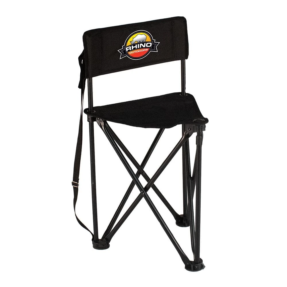 Rhino Rc-377 Black Collapsible 3-leg Hunting Chair With Backrest