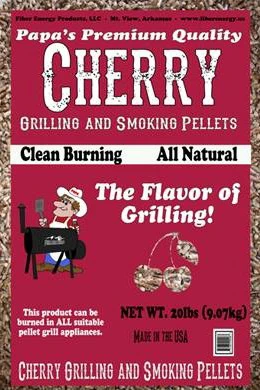 Papa's Premium Hardwood Blend Grill And Smoker Wood Pellets Cherry 20 Pounds