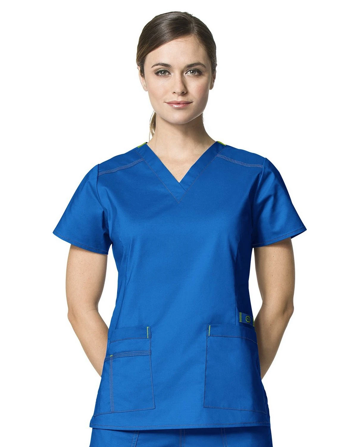 Wonderwink Women's Wonderflex Verity V-neck Scrub Top, Royal Blue, Large
