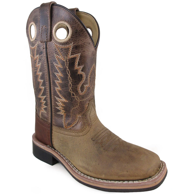 Smoky Mountain Toddler's Jesse Brown Distress Leather Cowboy Boots, Size 2