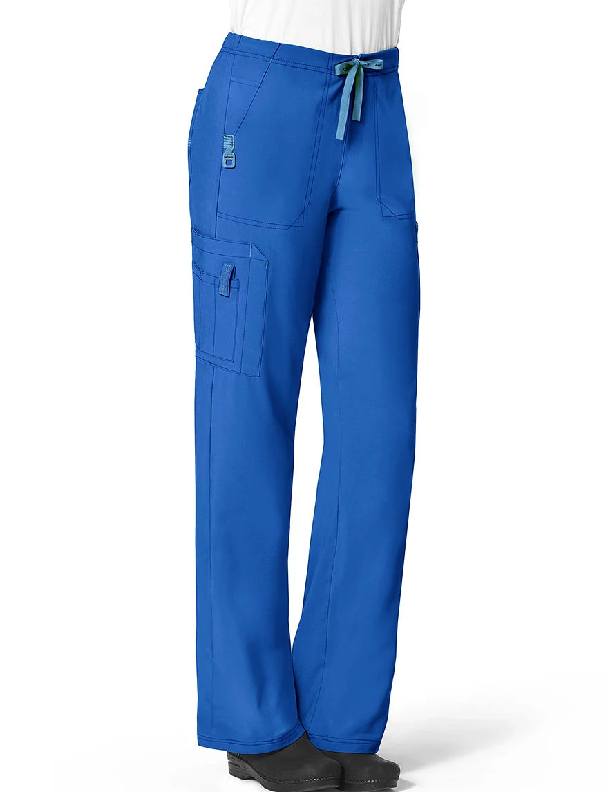 Carhartt Women's Cross-flex Boot Cut Cargo Scrub Pant, Royal, Large