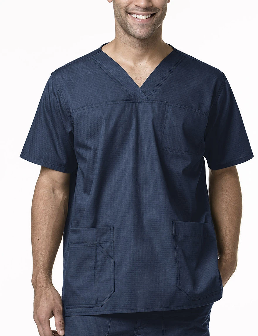 Carhartt Men's Ripstop Multi-pocket Scrub Top Navy X-large