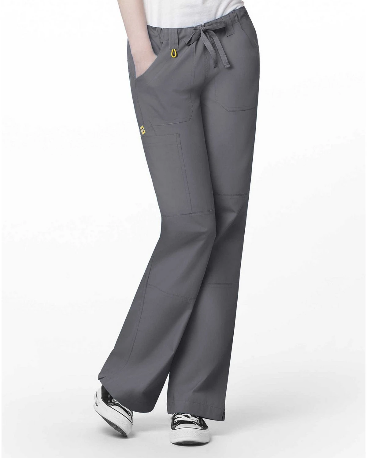 Wonderwink Women's Scrub Cargo Pant 5046a Pewter Large 7 Pocket Utility