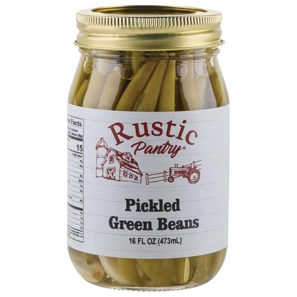 Rustic Pantry 16 Ounce Pickled Green Beans Jar