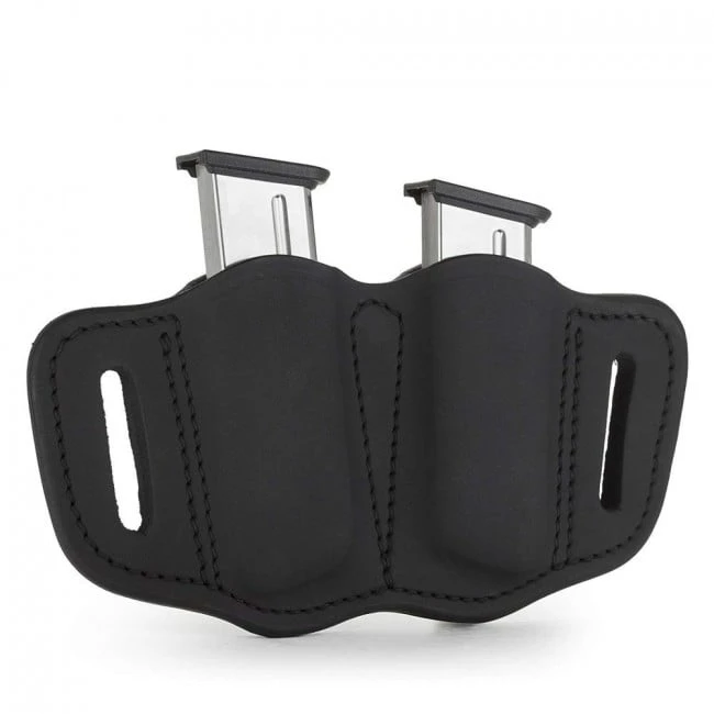 1791 Gunleather Mag21sbla Double Magazine Carrier For Single Stack Magazines - Stealth Black