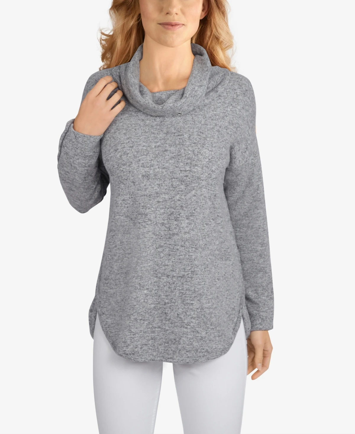 Womens Ruby Rd. Must Haves Iii Cowl Neck Drawstring Hem Pullover Top
