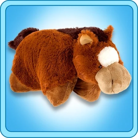 Pillow Pets Sir Horse Stuffed Animal Plush Toy, Brown, 18 Inches