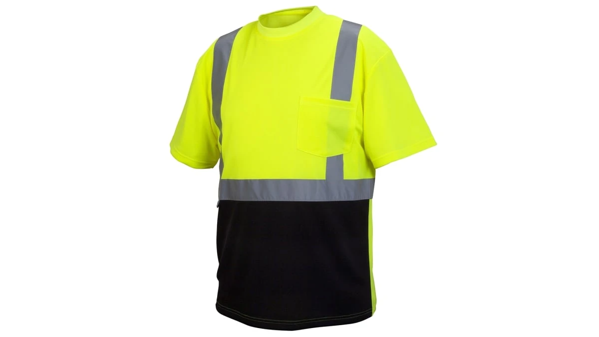 Pyramex Safety Rts2110 Hi-vis Lime T-shirt With Black Bottom - 2x And 3x Large