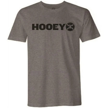 Hooey Men's Lock-up Short Sleeve Crew Neck Cotton Polyester T-shirt Grey X-large