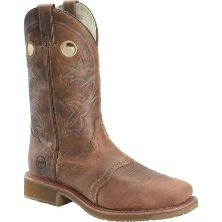 Men's Double H Antonio Cowboy Boot Dh5134 Earthquake Rust Leather Size 9 D