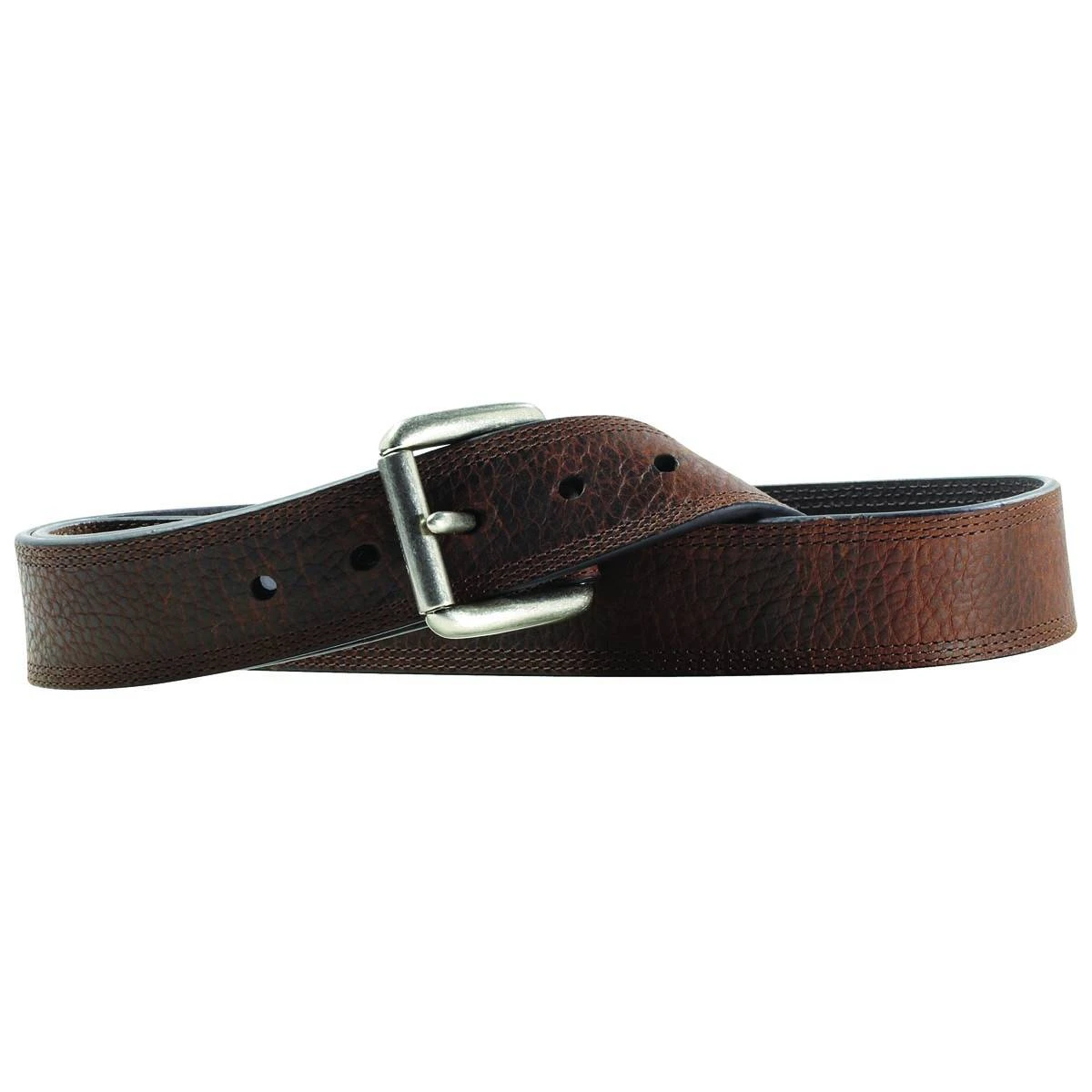 Ariat 32 Inch Men's Work Trip Stitch Belt, Brown Oiled Rowdy