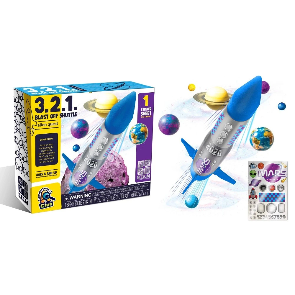 3, 2, 1 Blast Off Shuttle Science Experiment Kit - Propulsion Rocket Activity Set